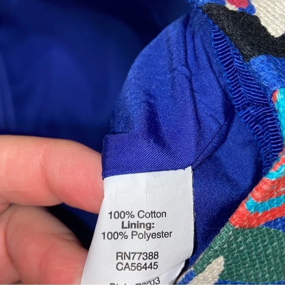 🌺 J. Crew Hawaiian floral basketweave lined pencil skirt cotton size 6 - Picture 6 of 8